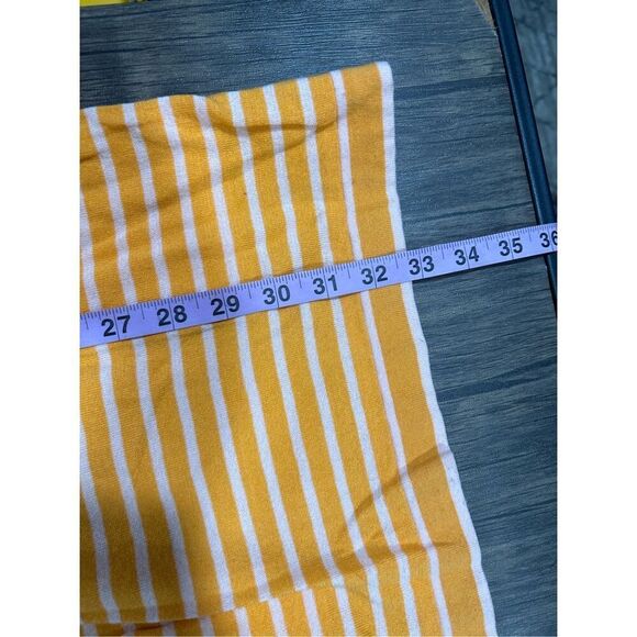 Tanya Taylor Striped Flutter Sleeve Mini Dress Pink Tangerine Orange Size Medium - Picture 12 of 13